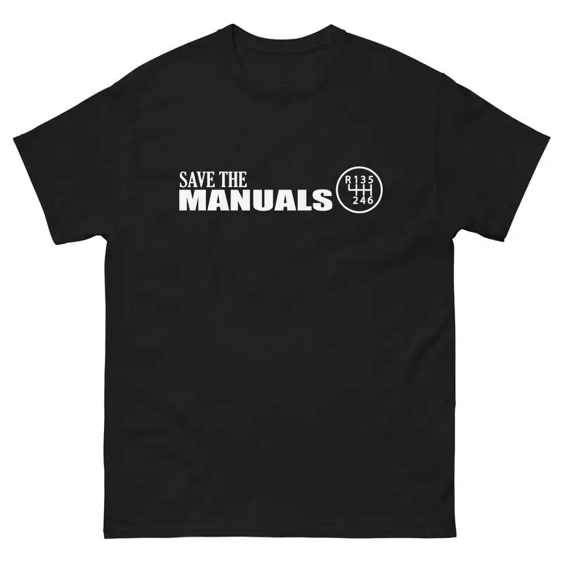 

Забавная футболка Save The Manuals для любителей автомобилей