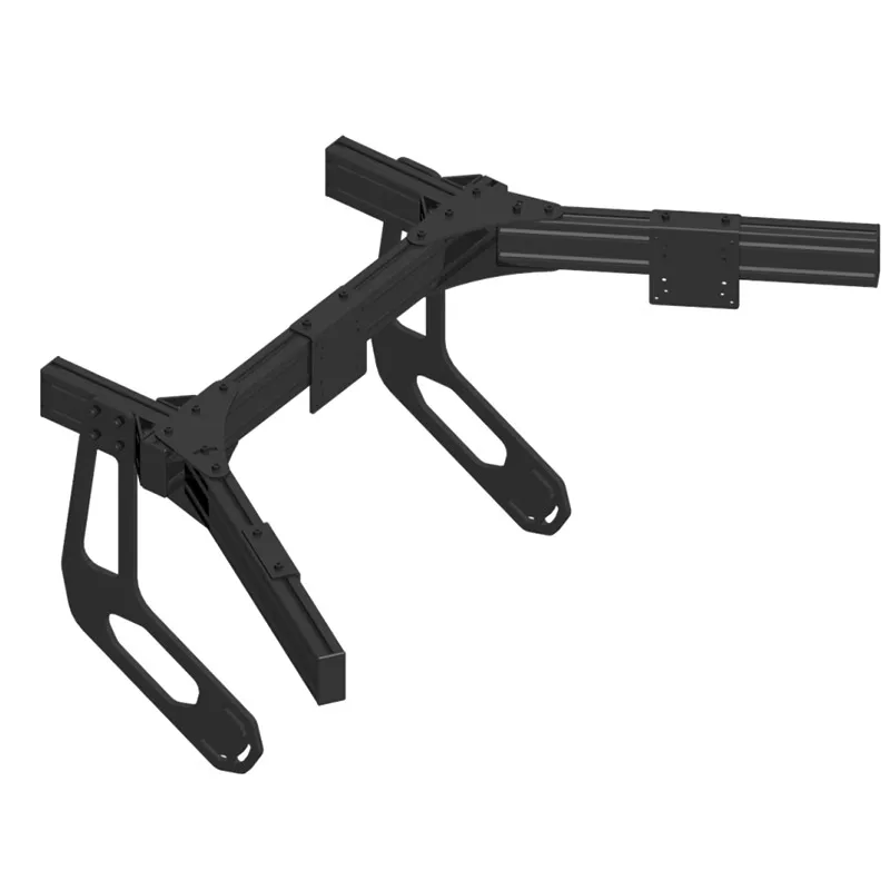 Custom DIY Adjustable 3 TV Monitor Mount Arm Bracket Triple Monitor Stand for Sim Rig with Aluminum Profile Racing Simulator