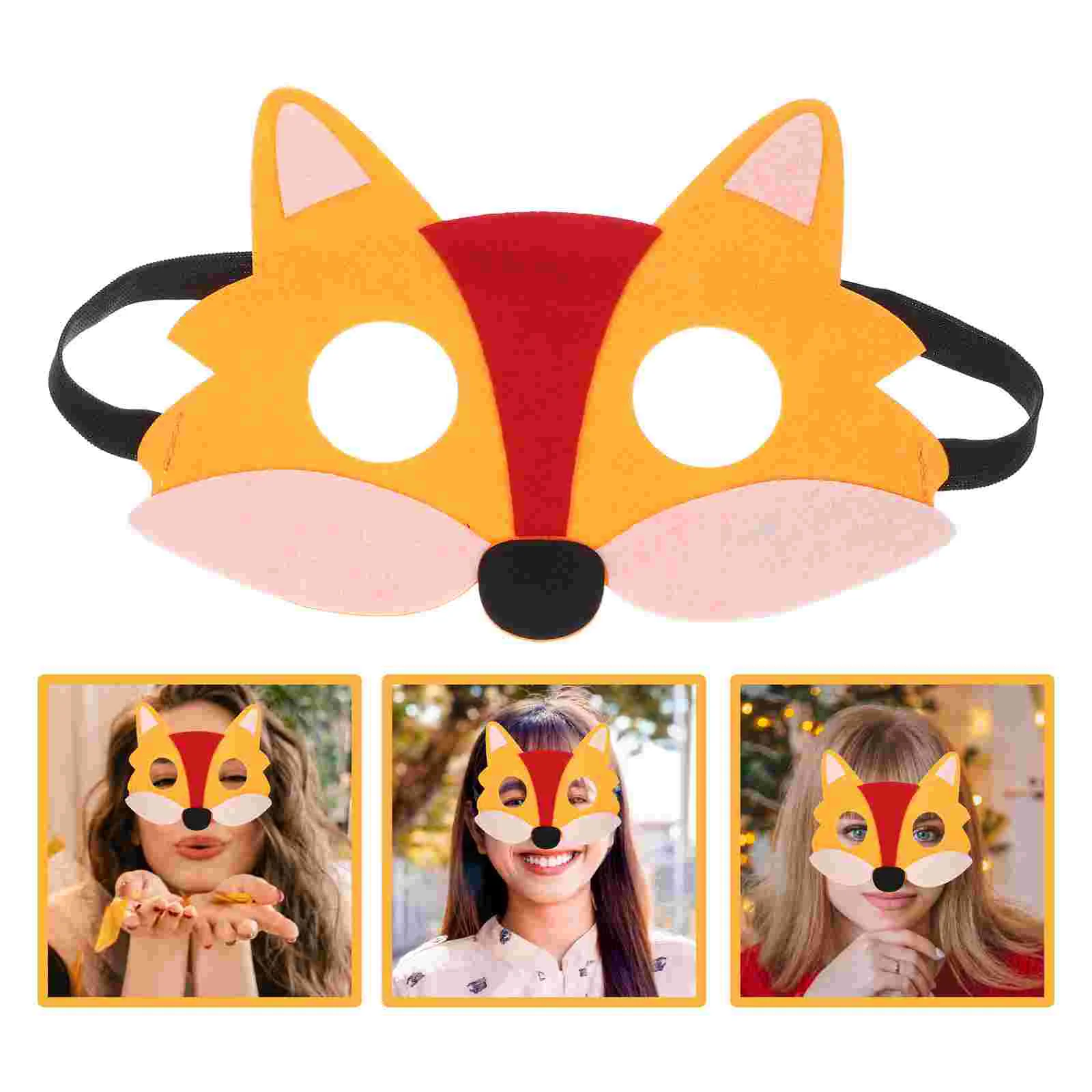 

Non-woven Felt Surface Half Mask Fox Animal Masks for Adults Prop Party Decorations Animals Cosplay Costume The