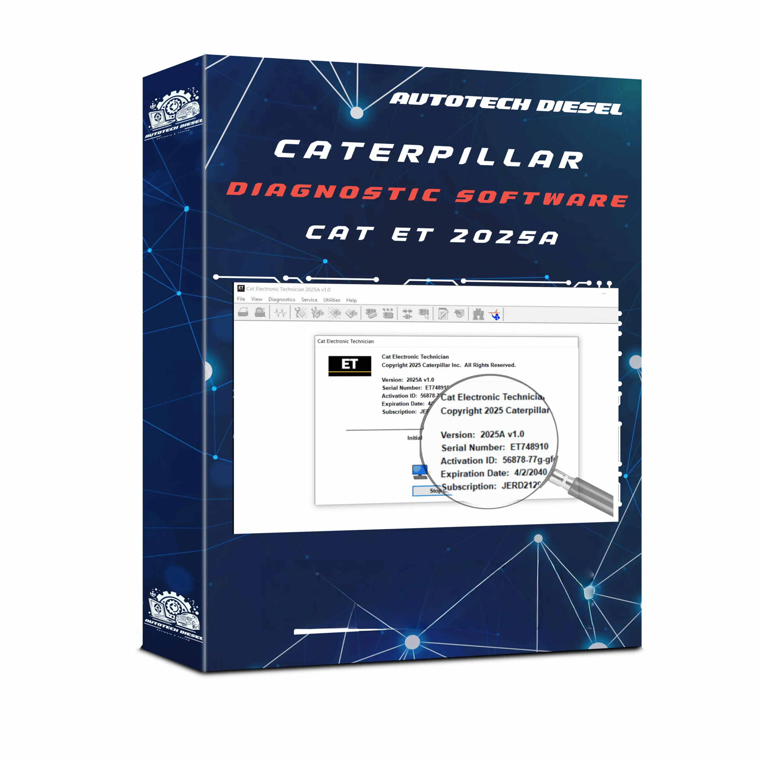 AutoDVD2 ET 2025A+ET2026A Electronic Technician Diagnostic Software+Keygen for Cat