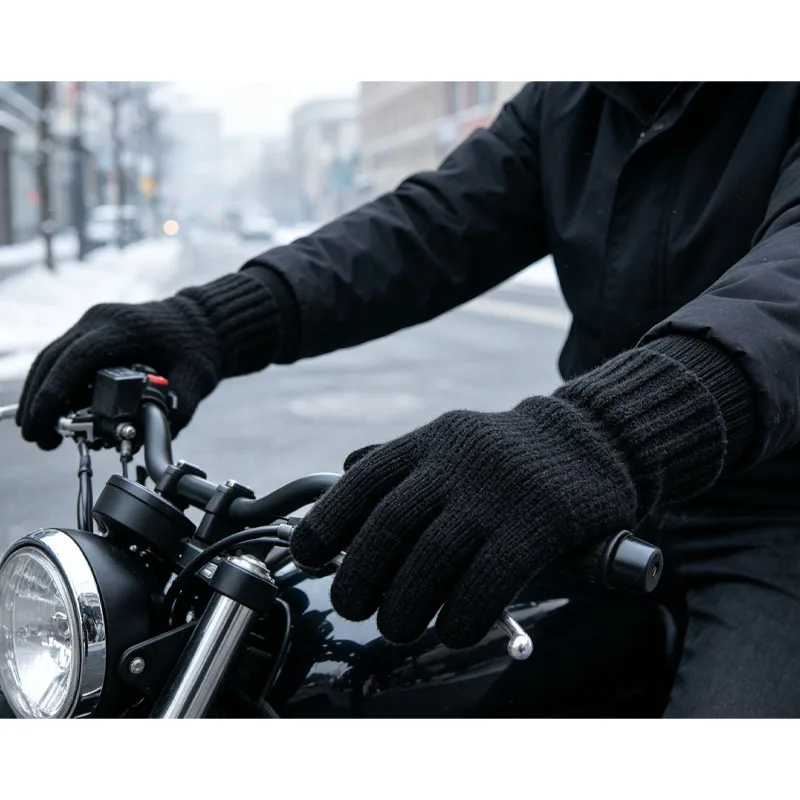 Men's Alpaca Knitted Warm Gloves Soft Elastic Thermal Winter Essentials Anti-Slip Outdoor Cycling Running Driving Accessories
