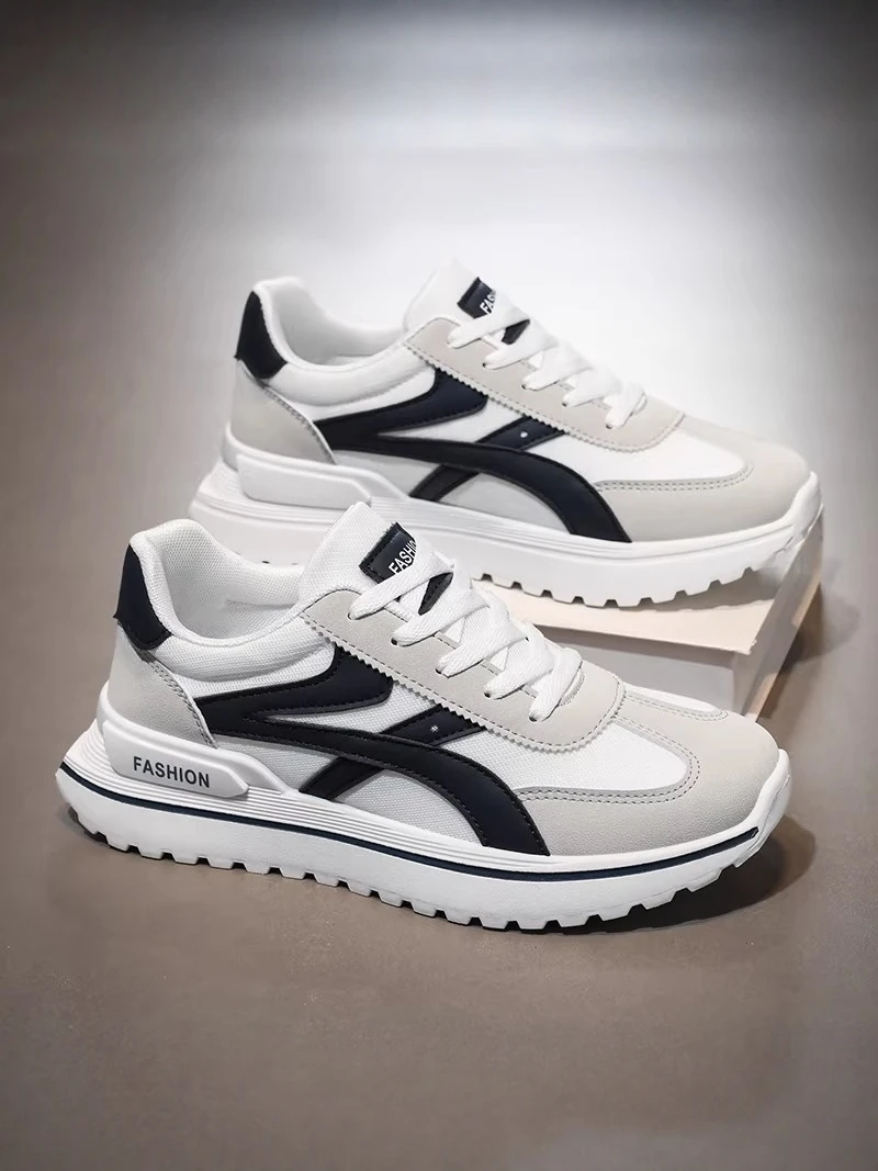 

Men's Casual Dad Shoes PT Thick Bottom Leisure Sports Fashionable Spring Autumn Seasonal Breathable round Toe PU Material
