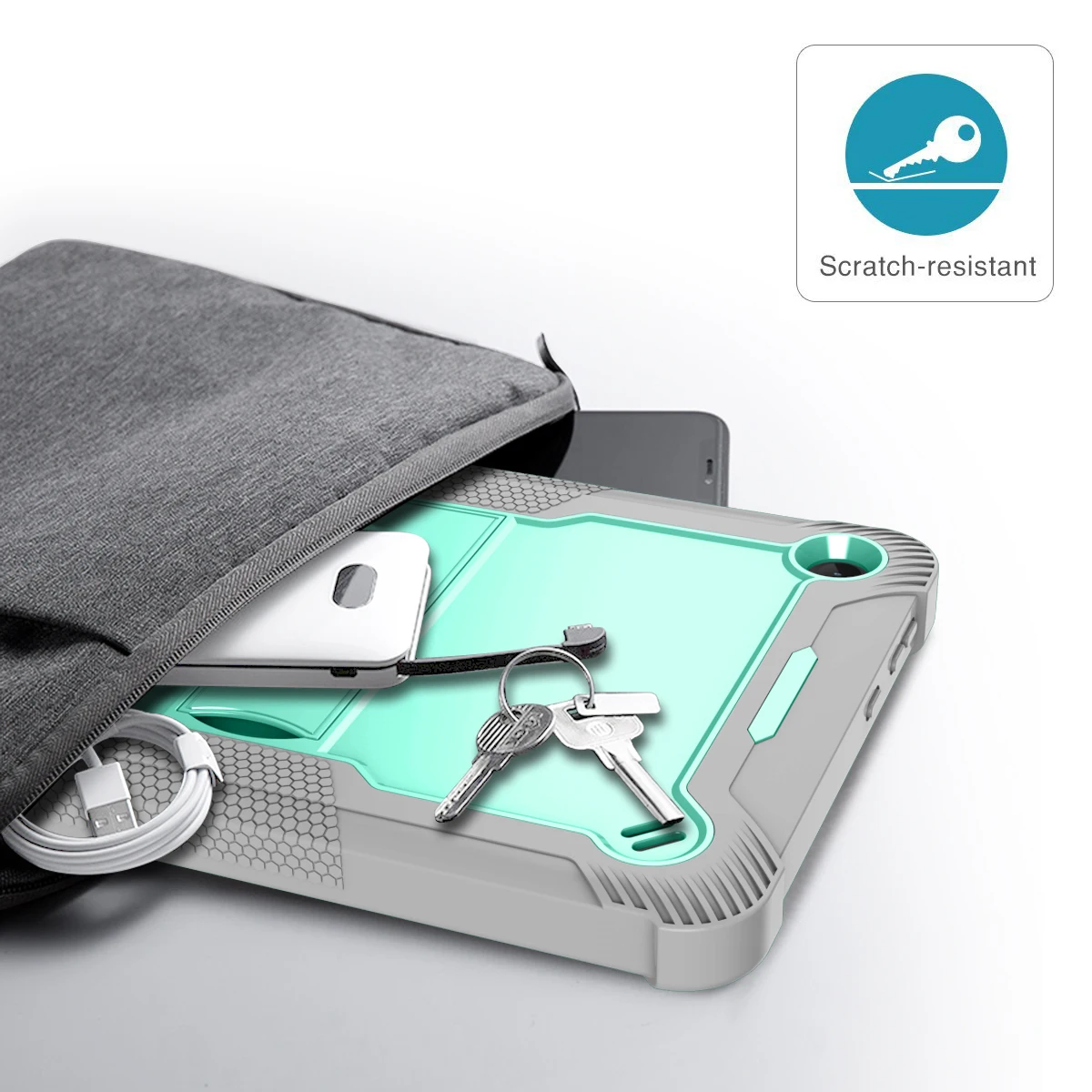 حافظة لجهاز لينوفو تاب M10 HD 3rd Gen 10.1 بوصة 2022 غطاء متين واقٍ عالي التحمل مع مسند لـ TB328