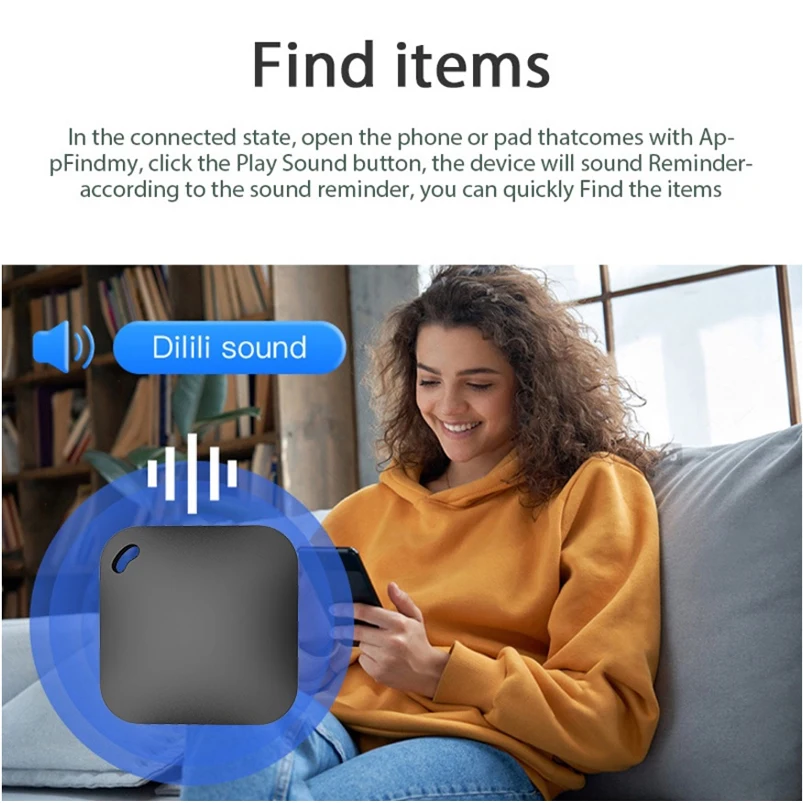 Mini Bluetooth Key Finder Works with iOS Find My APP Global Network Smart Tag Tracker for IOS 14.5 System Item Locator for Bags