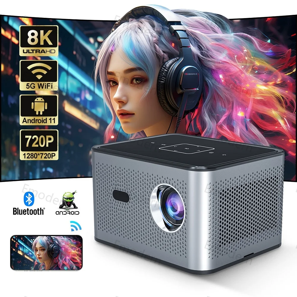 

X3 Pro 4K Projector Native 720P Android 11 300ANSI Electric Focus Keystone Correction Dual WIFI 2.4G&5G BT5.0 Mini Projectors