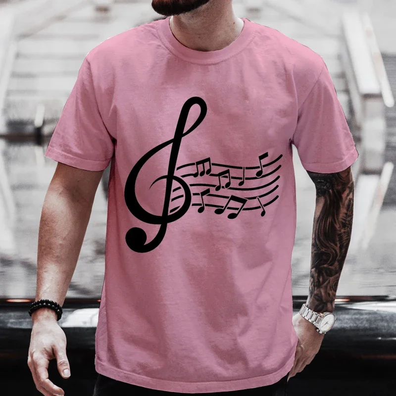 2024 T -Shirt for Men Women Fashion T-Shirts Summer Short Sleeve Tee Tshirt Tops Music NOTES Design T Shirt Fashion Casual Tops