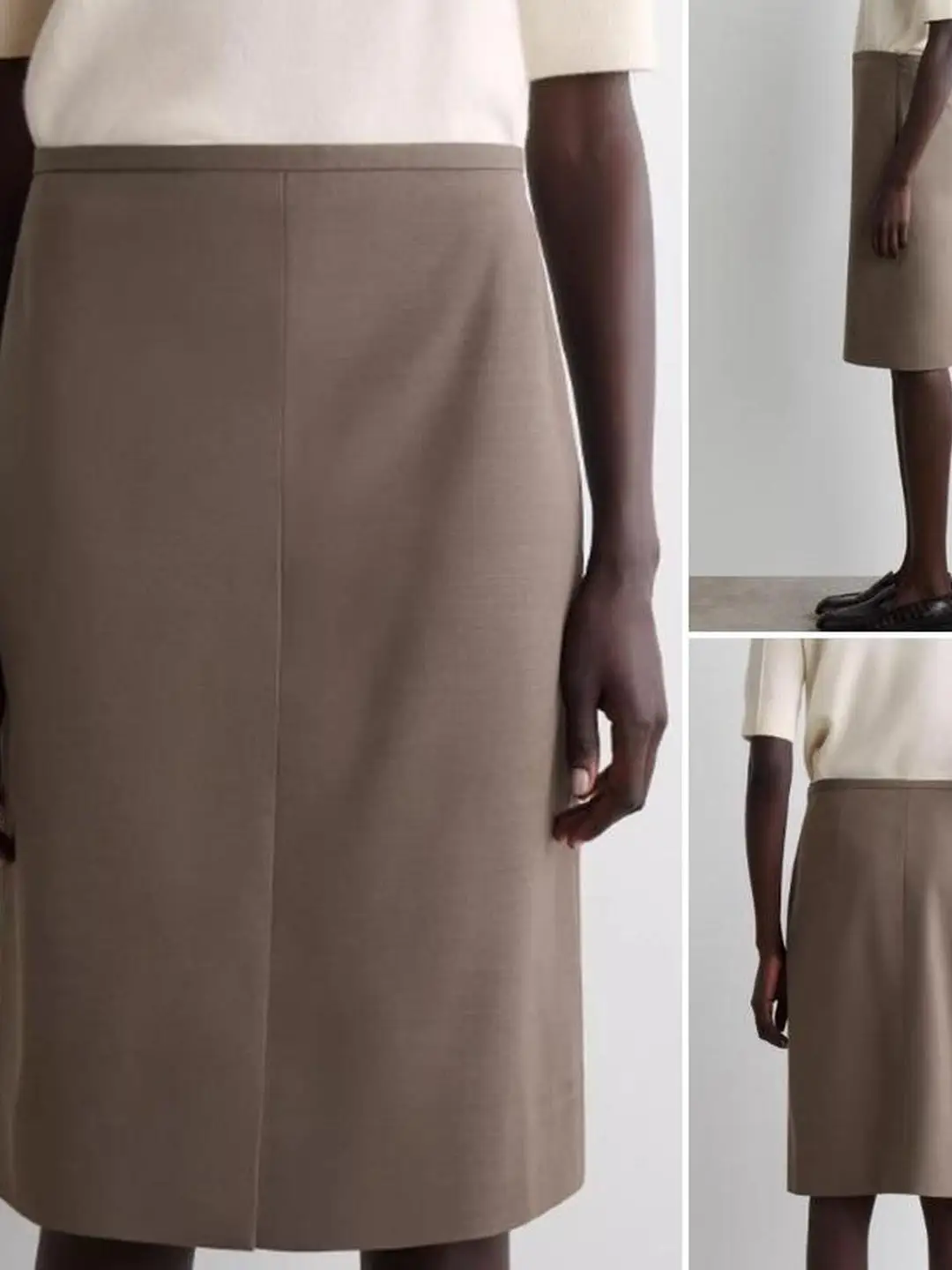 تنورة قلم رصاص مناسبة للركاب من الألياف المختلطة لمستودع العمل في أوائل الخريف، تنورة متعددة الاستخدامات بمقاس كبير