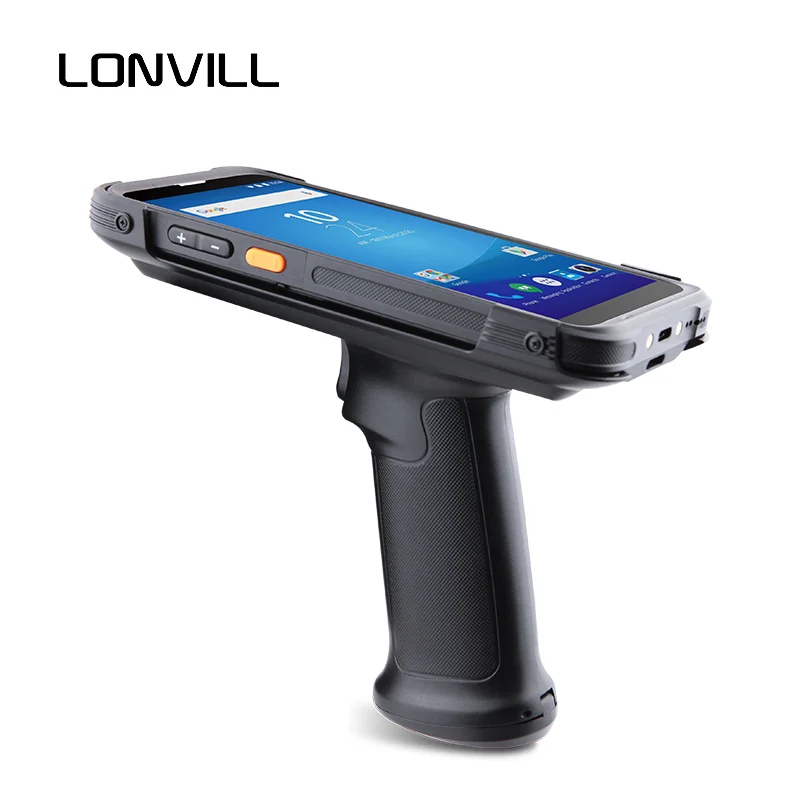 LONVILL Android Pda Rfid Reader 30-meter Long Distance Code Reading 2.4meter Anti-drop Industrial Mobile Uhf Rfid Reader