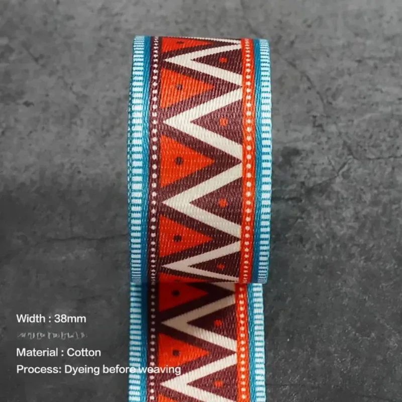 2 meters 38mm floral printed clothing piece waist elastic webbing DIY clothing ribbon bag shoulder strap sewing accessories