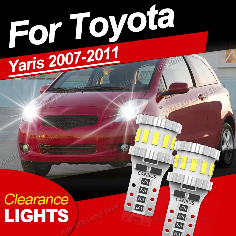 

2 шт. автомобильные светодиодные габаритные огни 6000K 12V парковочные боковые габаритные лампы без ошибок для Toyota Yaris 2007 2008 2009 2010 2011