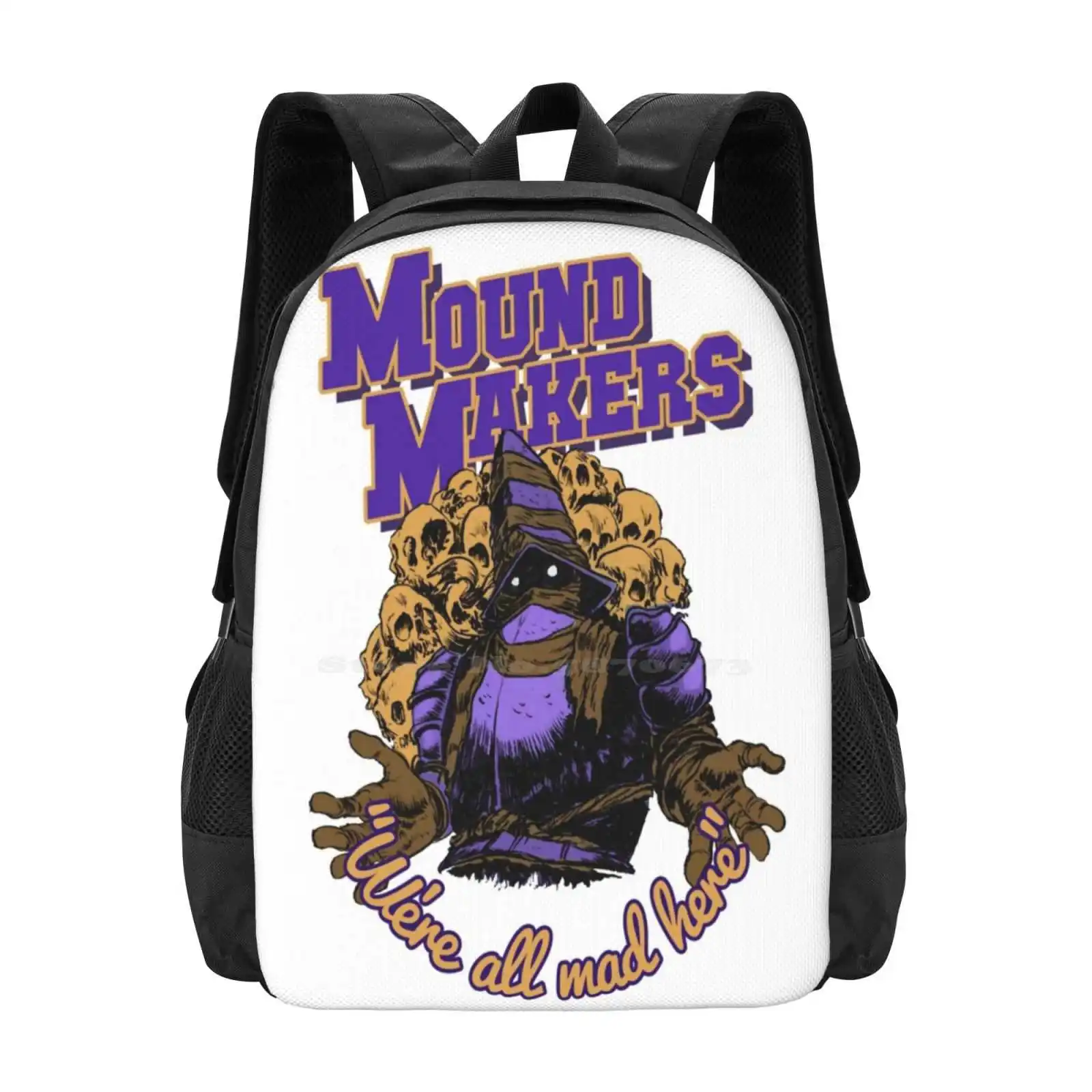 Mochila con diseño de estampado 3D de Mound Makers, bolsa para estudiantes, Dark Souls, 3 Mound Makers, videojuegos, Rpg, deportes