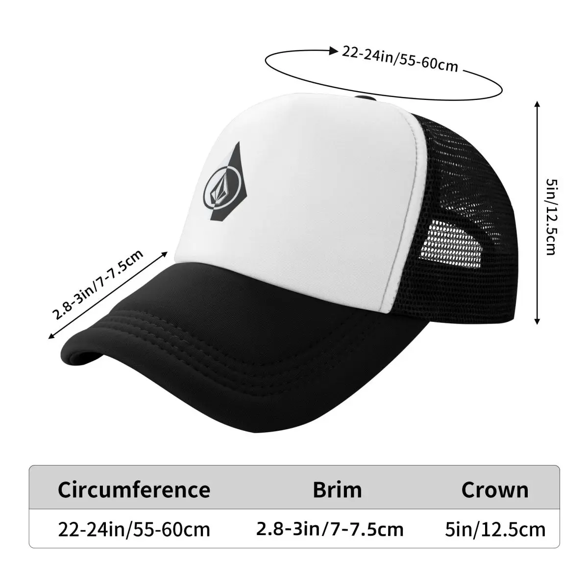 Volcom Trending Cap Fashion Casual Mesh Baseball Caps Adjustable Hat Hip Hop Summer Unisex Baseball Hats Polychromatic