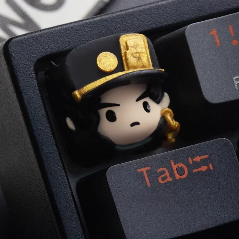 Anime Kujo Jotaro Keycaps Handmade Resin Artisan Keycaps Mechanical Keyboard Accessories Custom Keyboard Keycaps Kakyoin Noriaki