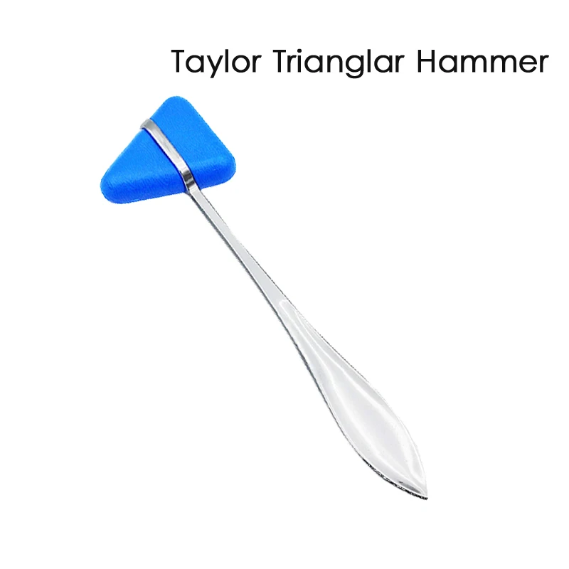 2PCS Set Taylor Triangle Reflex Wartenburg Pinwheel Percussion Neurological Hammer Percussor Diagnostic Nerve Examination Tool