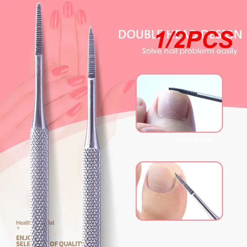 1/2PCS Stainless Toe Nail File Double Ended Pedicure File Edge Ingrown Toe Nail Lifter Onychomycosis Paronychia Podiatry Nail