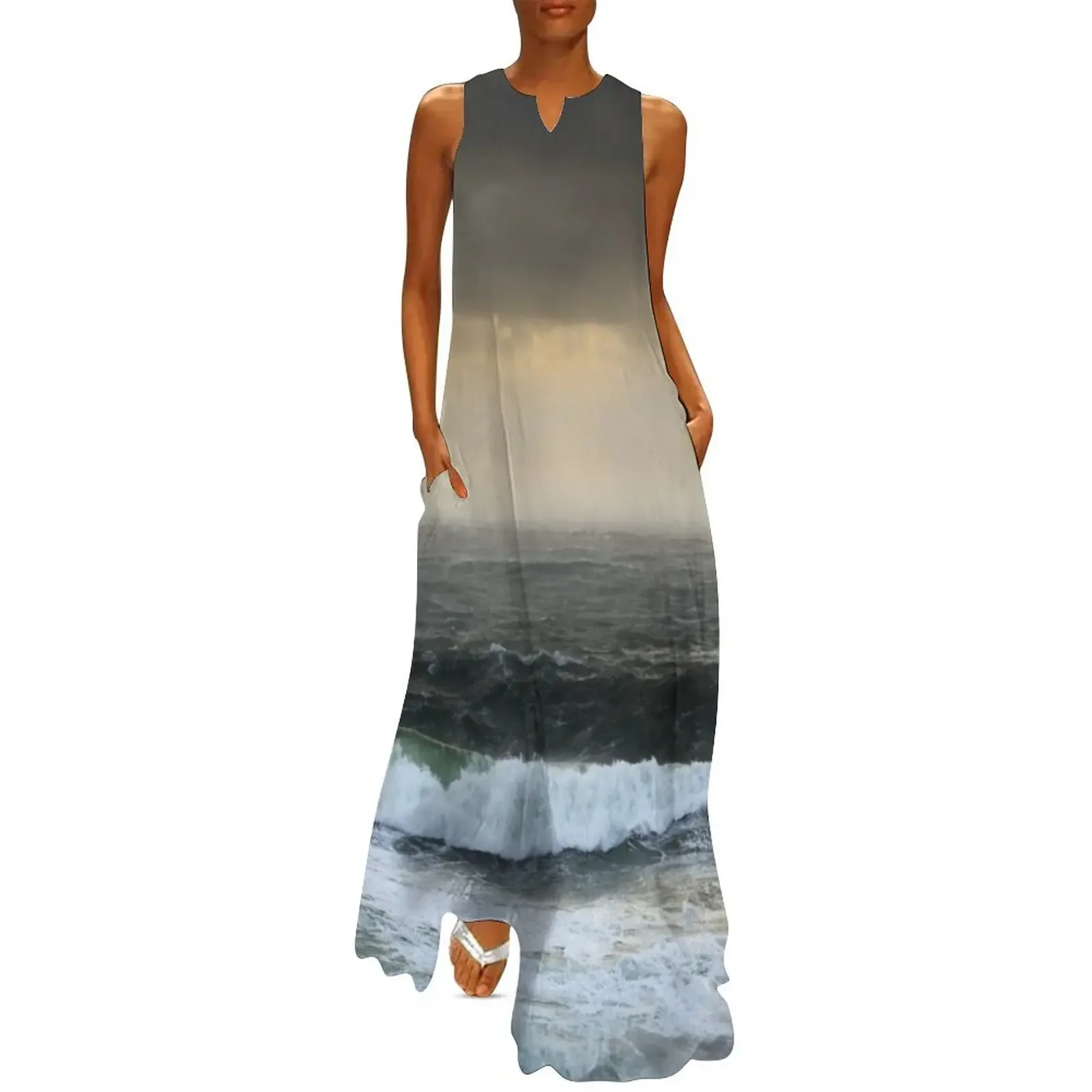 

Stormy seas in colour II - Photography Long Dress dress for women 2025 Dress for girls