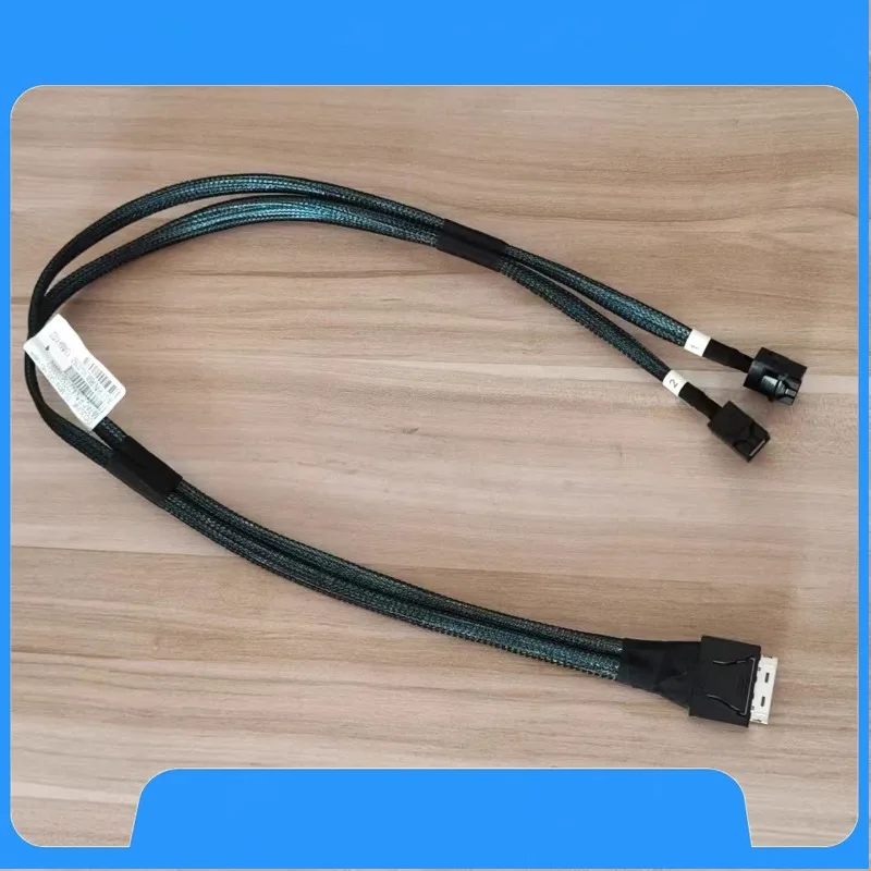 Data Cable 64cm for Oculink PCIe SFF-8611 8I to Dual SAS SFF-8643 Server High Speed Data Cable