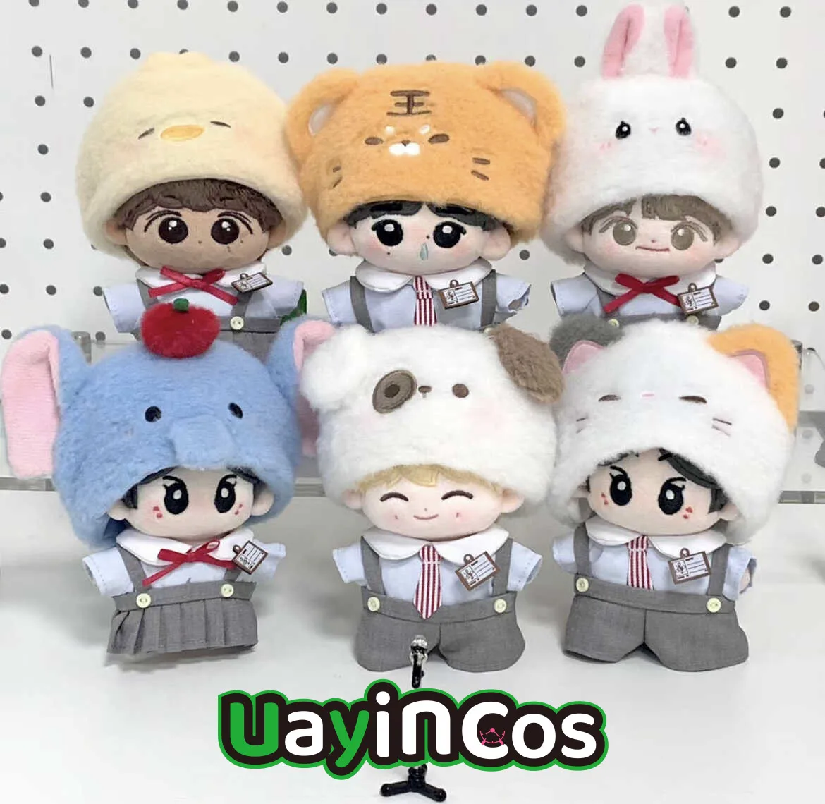 10cm Doll Clothes Animal Choir Plush Hat Uniform Cute Costume Suit Stuffed Plushies Plush Doll Accessories Anime Toy For Kids Gi