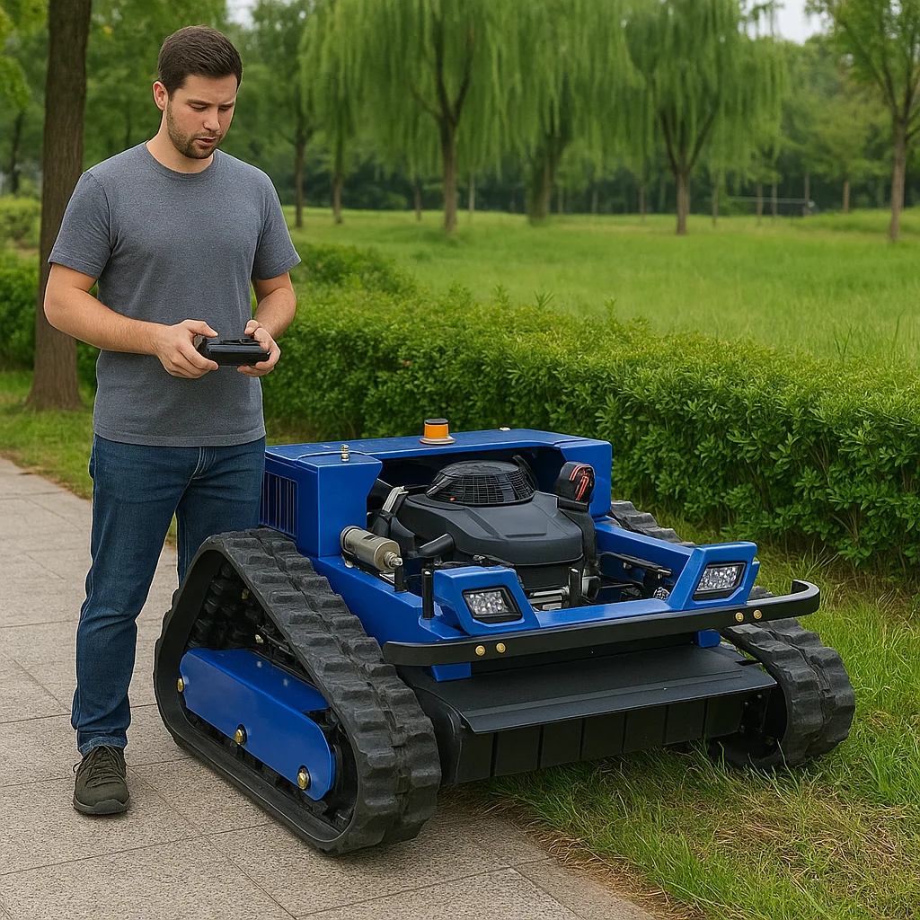 

Customized 550mm Mowing Width Flail Lawn Mower - Self Propelled Remote Control Robot for Farm Garden Yard
