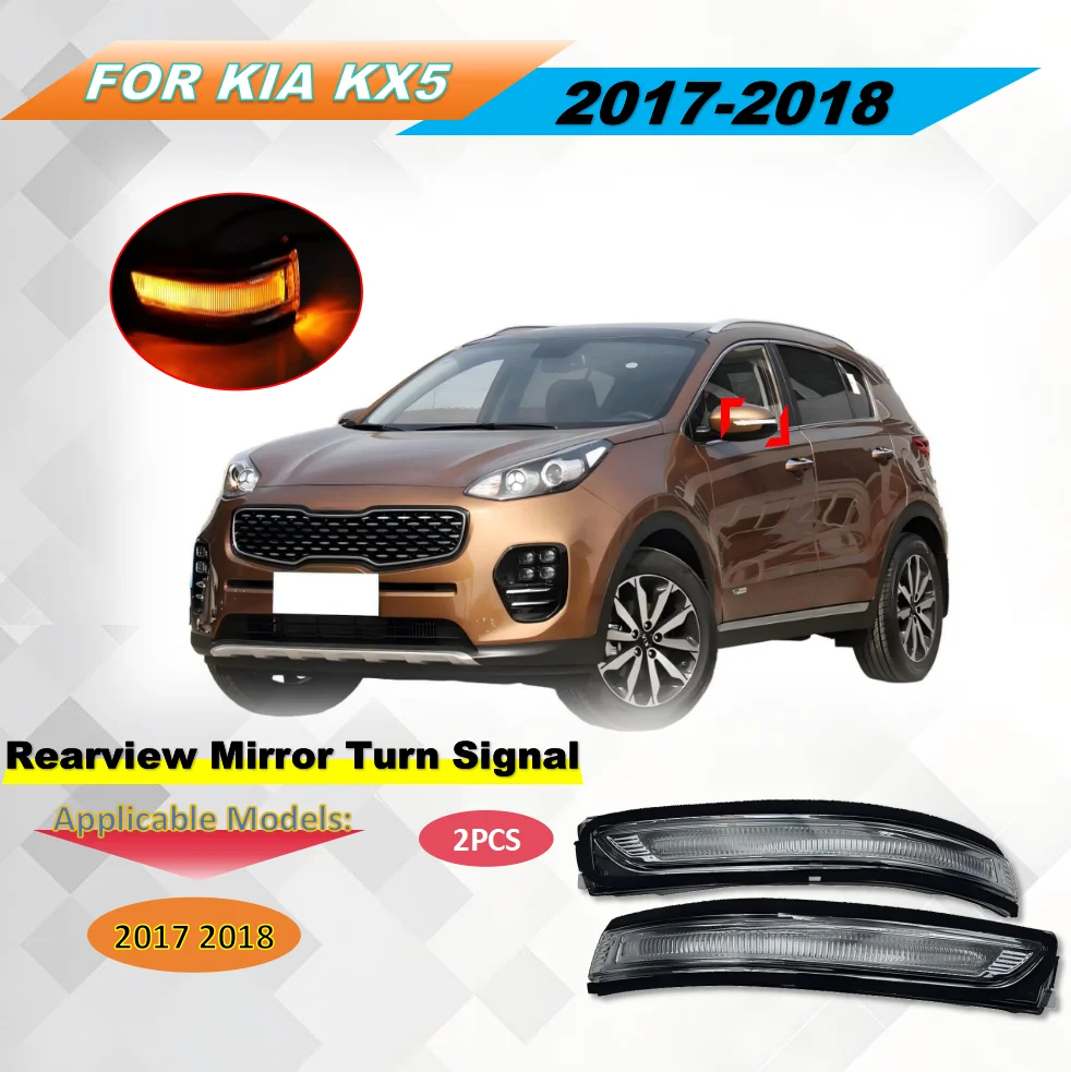 For Kia Sportage KX5 accessories 2017 2018 Car Rearview Mirror Turn Signal Lamp Light LED Turn Indicating accesorios para auto