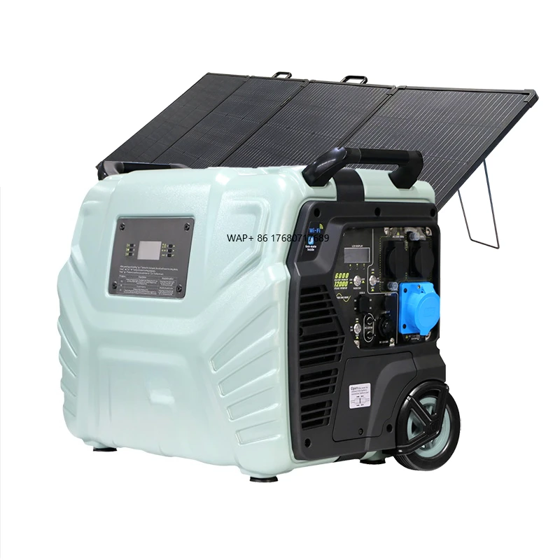 

High Capacity Off-Grid Portable Solar Power Plant System MPPT Controller Lithium Battery External Battery Solar Panel Source