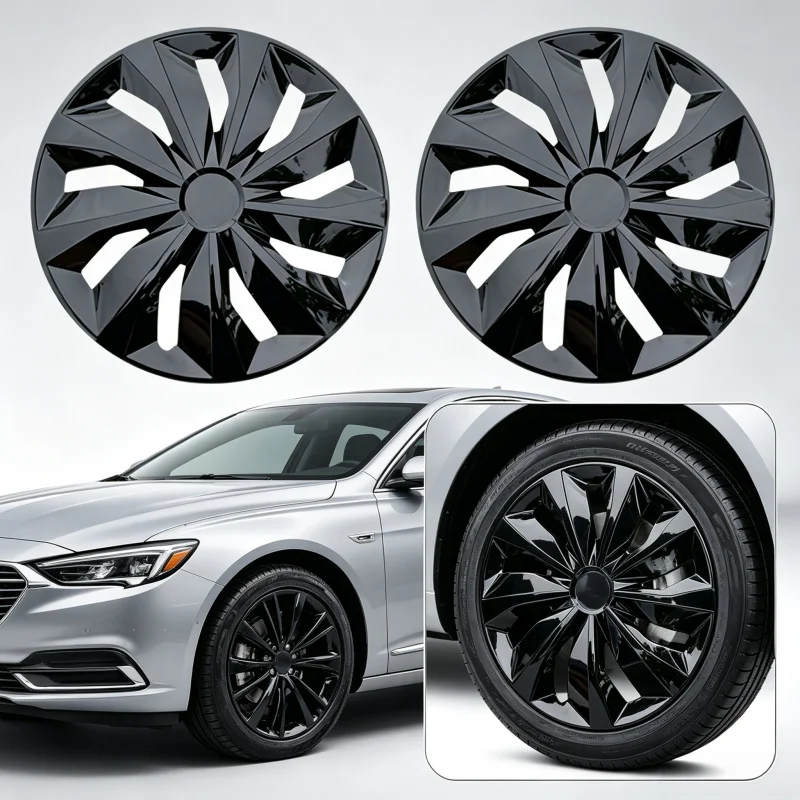 14 Inch Car Wheel Covers Hubcaps Full Silver Black Blue 4Pcs Universal Fit Rim Cap Exterior Modification Parts Replacement