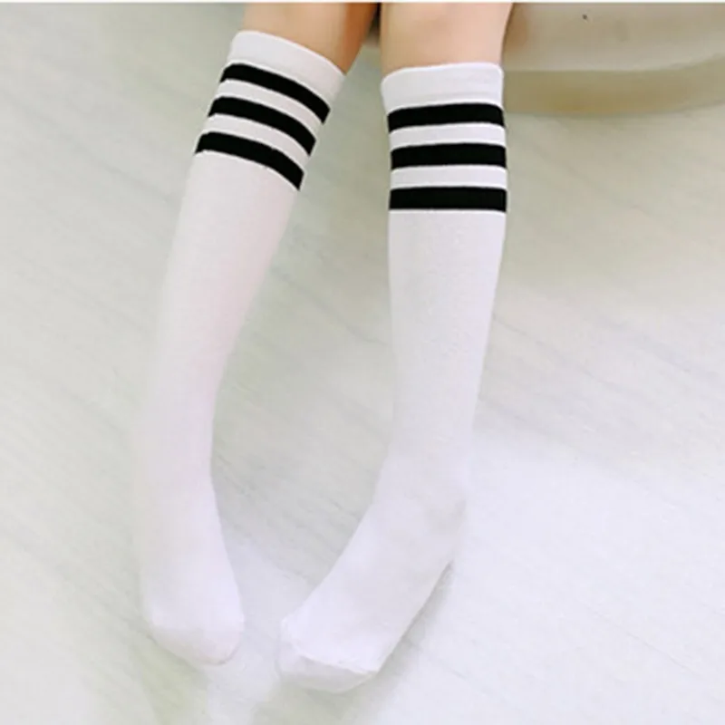 Summer Kids Socks Stripe Toddlers Girls Knee High Sock Fashion Children Stocking Cotton Soft Teen Kid Sport Socken for Girl