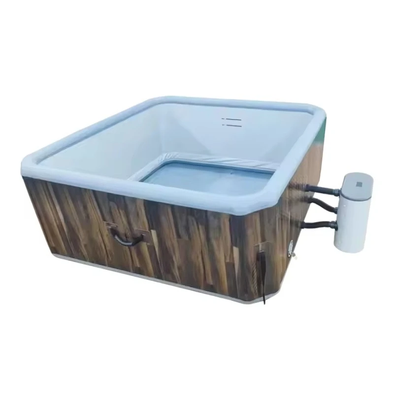 Wholesale Price Inflatable square Hot Tub  with Massage Jets Portable Drop Stitching for Outdoor Fitness Enthusiasts