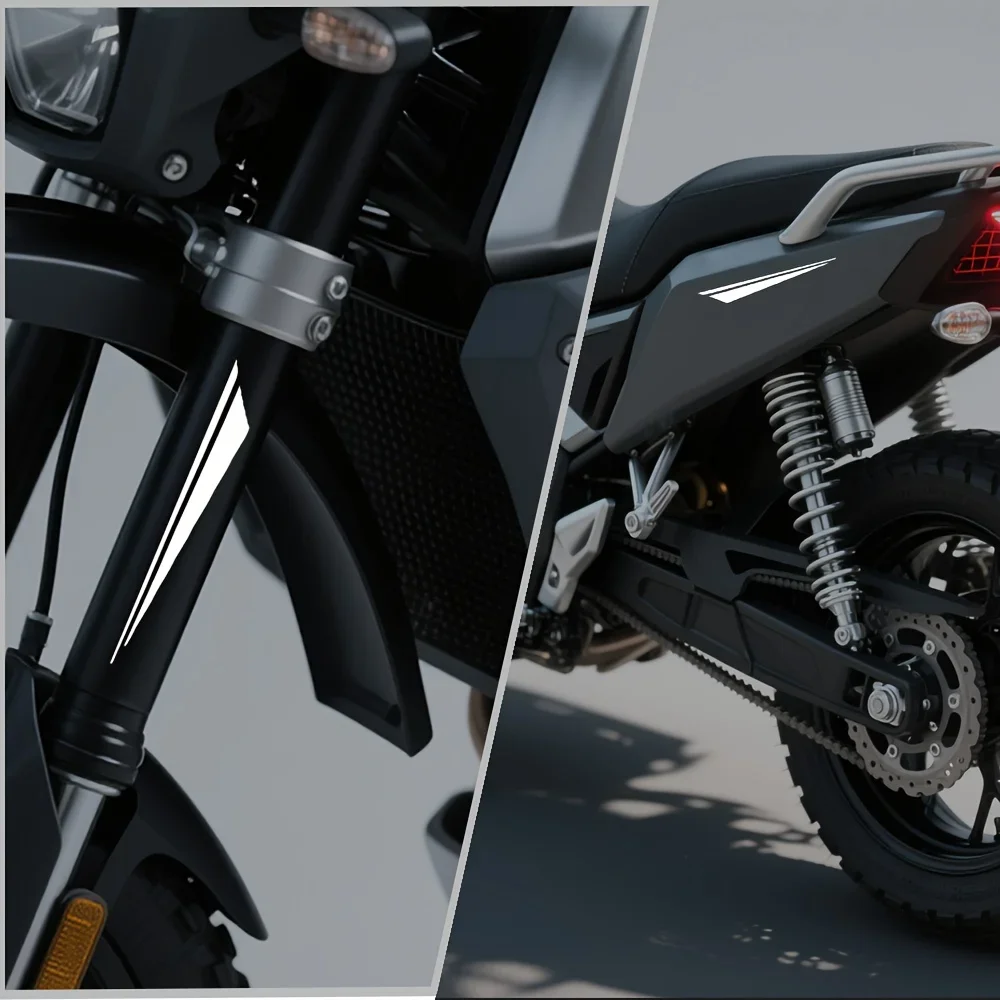 오토바이 자동차 맞춤 장식 안전 애호가 액세서리용 반사 스트라이프 그래픽 스티커 2개/세트