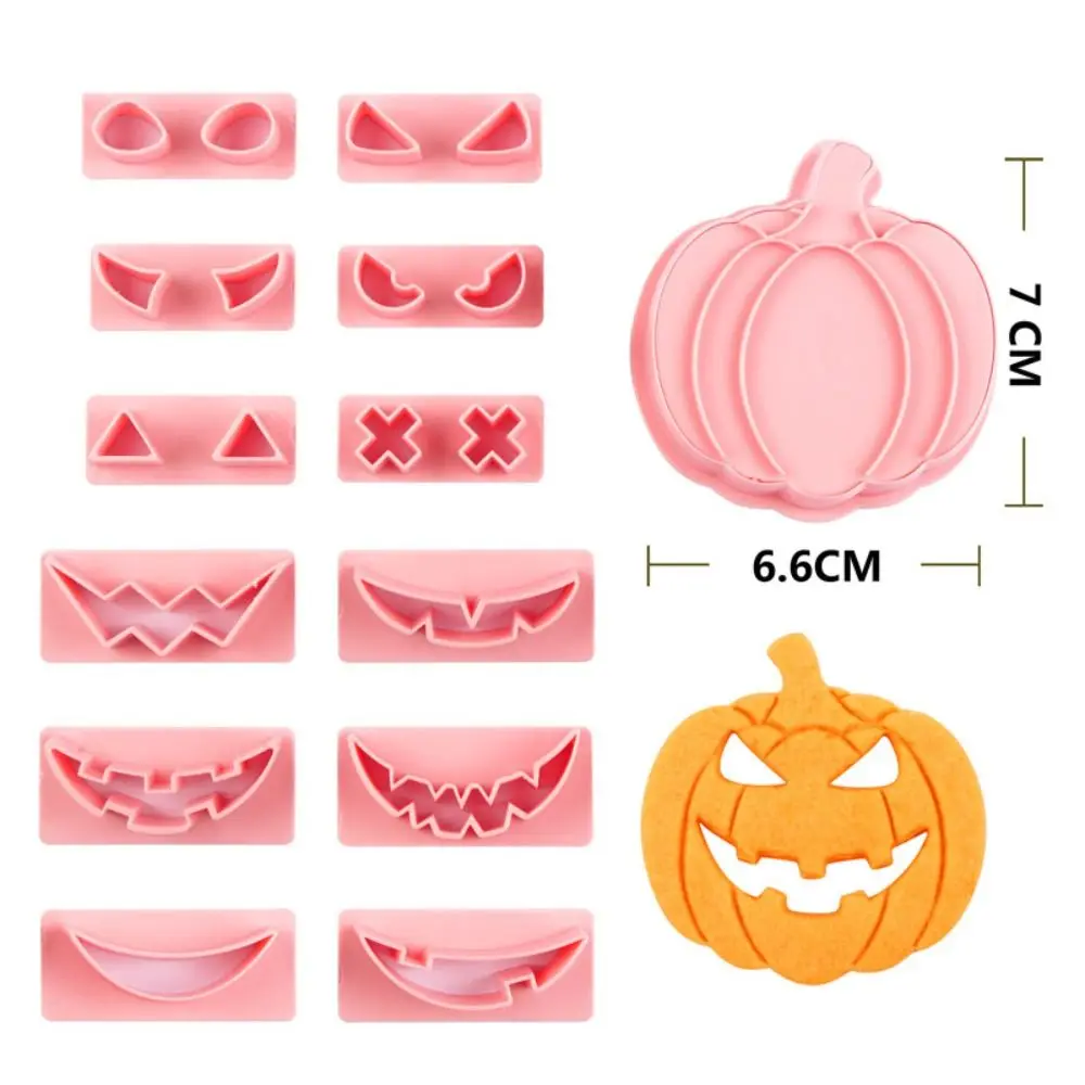Emporte-pièce en Plastique en Forme de Citrouille 3D, Moule à Biscuits Rose Mignon, Gaufreur pour Halloween