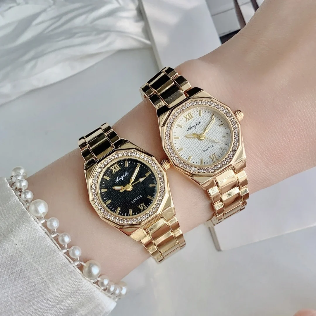 Роскошные золотые кварцевые наручные часы для женщин, женская мода, повседневный браслет, женские часы для девочек, часы Montre Relogio Feminino