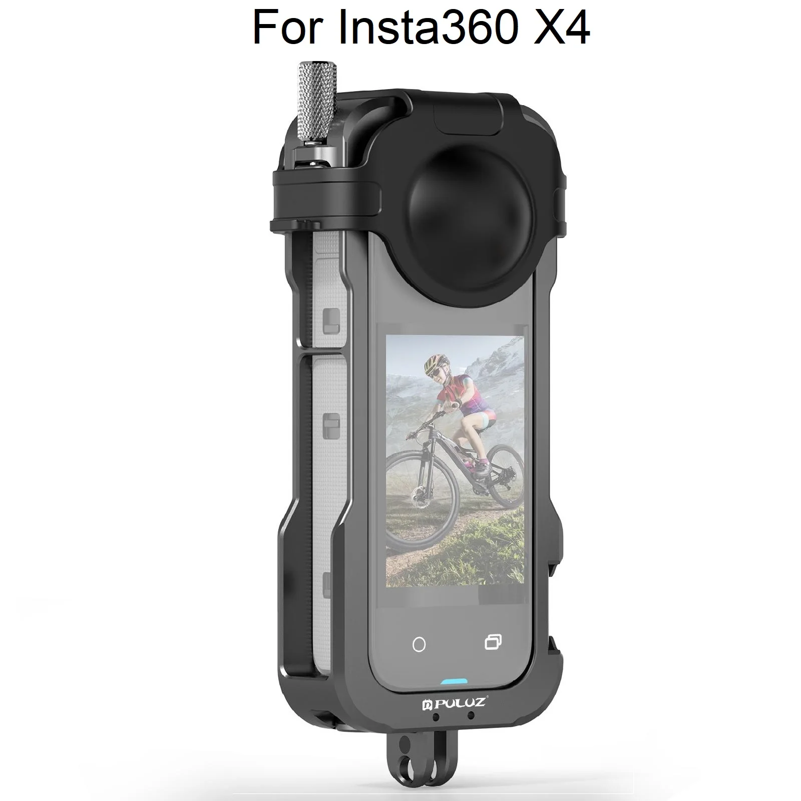 PULUZ Metal Protective Cage Rig Housing Frame with Lens Cover For Insta360 X4