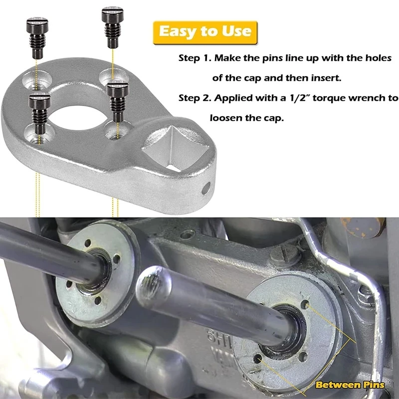 TML Outboard Trim/Tilt Pin Wrench MT0006-32mm X 4mm +MT0009-35mm X 6mm + Trim Tilt Seals Kit 115225FS for Yamaha Honda Evinrude