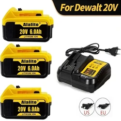 Batteria agli ioni di litio sostitutiva originale 18V/20 Volt MAX 6.0Ah DCB200 per batterie per utensili elettrici DeWalt DCB205 DCB201 DCB203