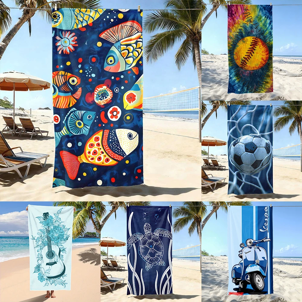 1PC Beach Towel Variety Styles Suitable for yoga, swimming, camping, big bath towels, essential travel accessories