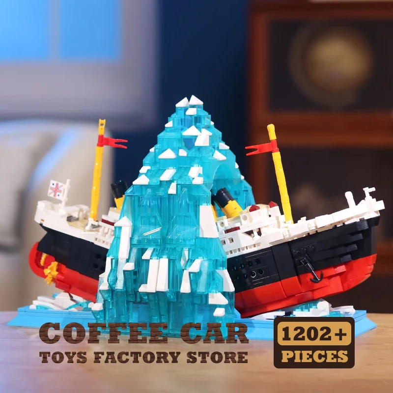

NEW Titanic Micro Building Blocks Bookend Cruise Ship MOC Bricks Puzzle Toys Boat 3D Model Adult Christmas Gifts Home Decoration