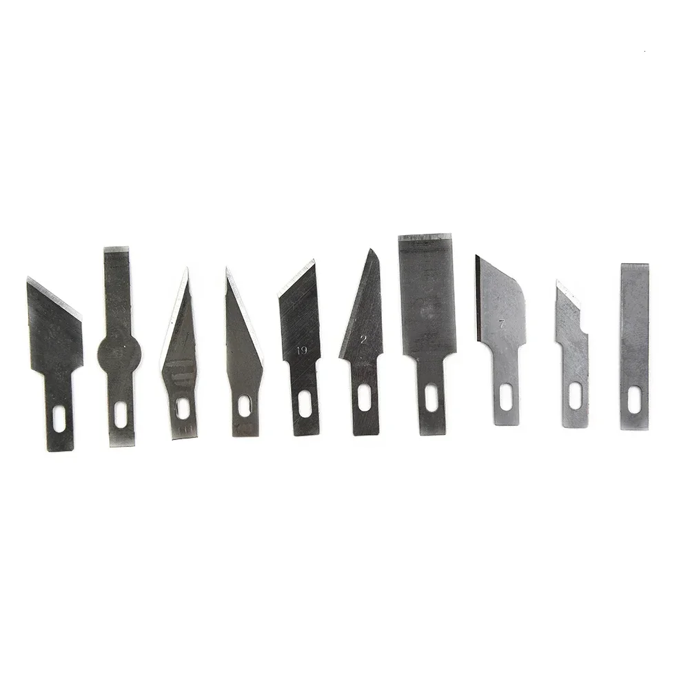 13PCS Precision Cutter Blades High Carbon Steel Handle Set Exacto Hand Carving Tool Arts & Craft Hobby Kit Crafts Protect Blade