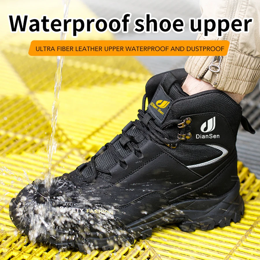أحذية السلامة الصلب تو أحذية العمل عالية أعلى المضادة للثقب مكافحة سحق لينة العمل أحذية رياضية أحذية مريحة أحذية أمان للرجال
