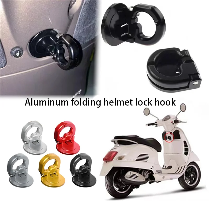 for Piaggio Vespa GTS 300 GTS300 gts300 300ie Gancho de bloqueo para casco plegable, accesorio de aluminio para