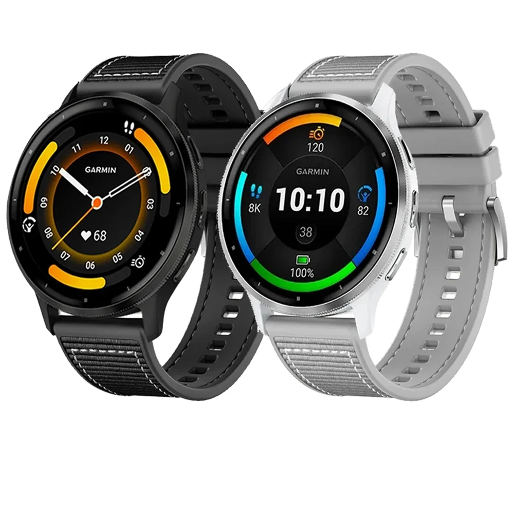 時計バンド,Garmin venu 3, 2 forerunner,vivoactive 4,アクティブベルトアクセサリー用ストラップ,265, 255, 22mm