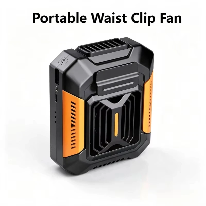 Rechargeable Wearable Cooling Fan Hanging Neck And Waist Clip Dual Use Portable Body Fan For Outdoor Working Activities F66