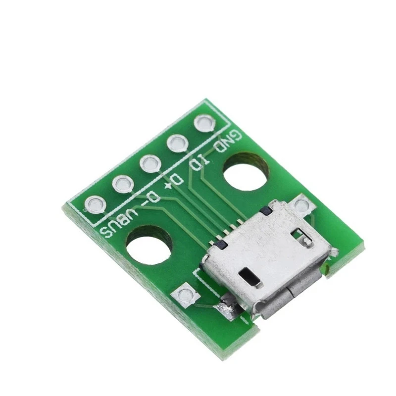 MICRO USB A Dip hembra tipo B Mike 5P SMD a placa adaptadora de enchufe directo, cabeza hembra soldada