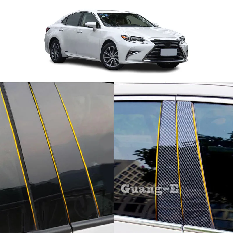 

Car PC Material Pillar Post Cover Door Trim Window Molding Stickers Plate Accessories For Lexus ES ES350 ES300h XV60 2013-2017