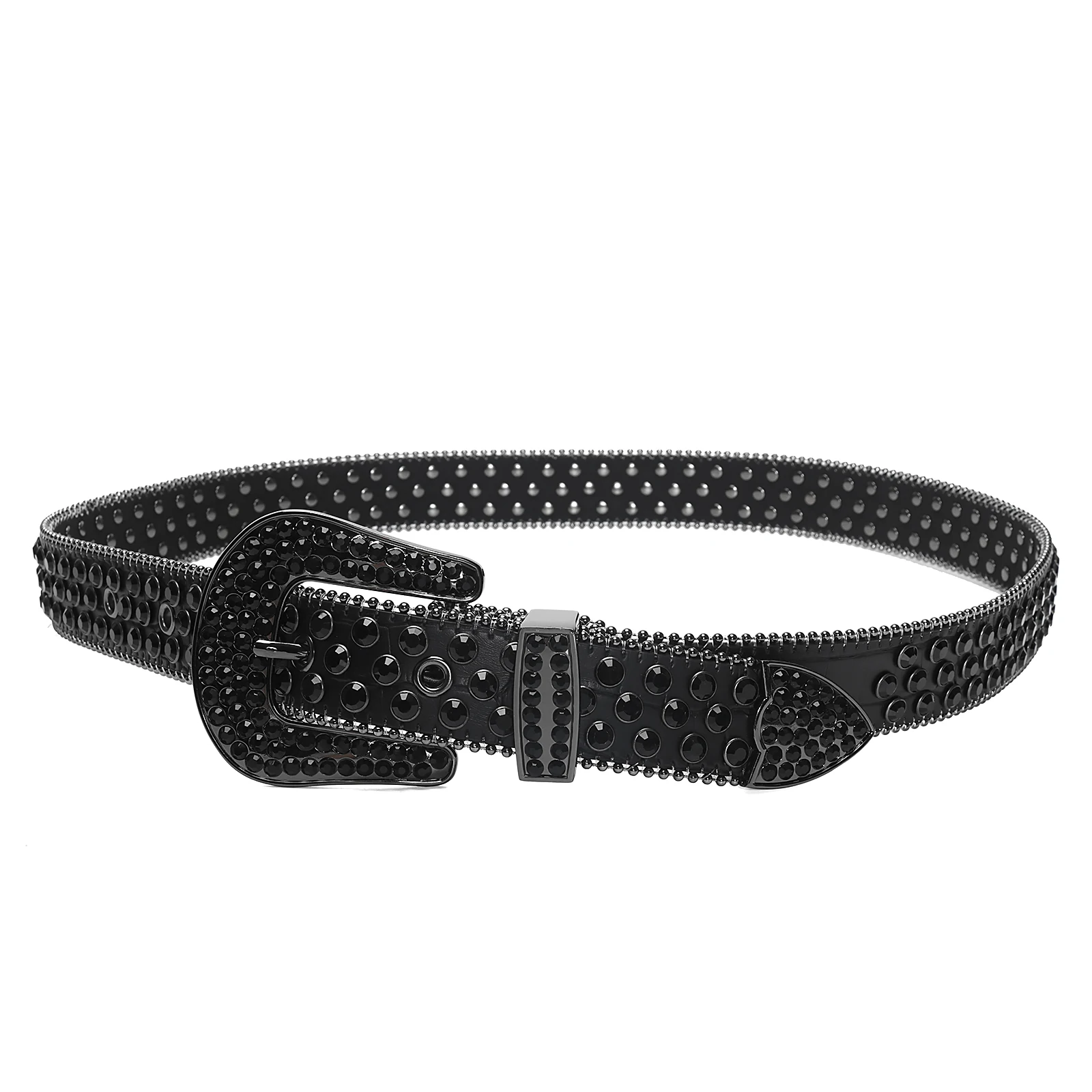 Punk Strass Riemen Hot Y2K Designer Lederen Band Diamond Bing Riem Meisjes Mode Riem Voor Jeans Mannen