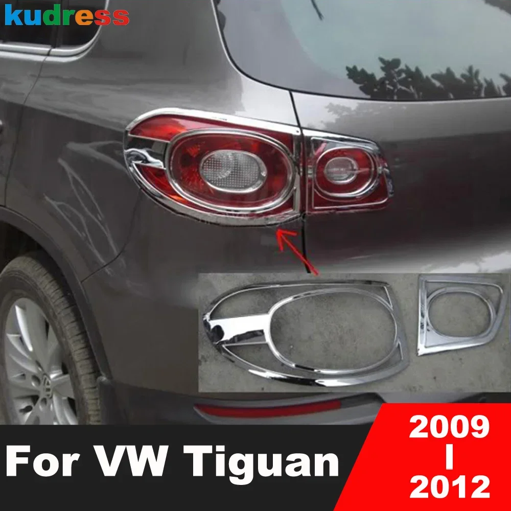 

Car Rear Tail Light Lamp Cover Trim For Volkswagen vw Tiguan 2009 2010 2011 2012 Chrome Taillight Frame Trims Accessories
