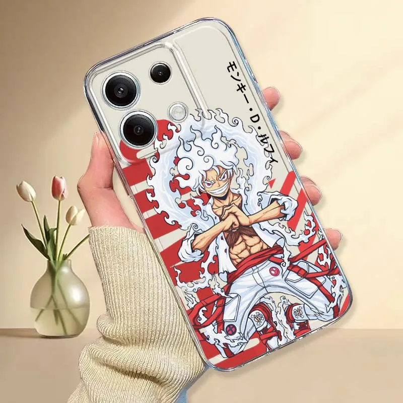 

Fashion One Piece D. Luffy Phone Case For Xiaomi Mi Poco F2 F3 F4 F5 F6 X5 X6 X7 Pro TPU Protection Transparent