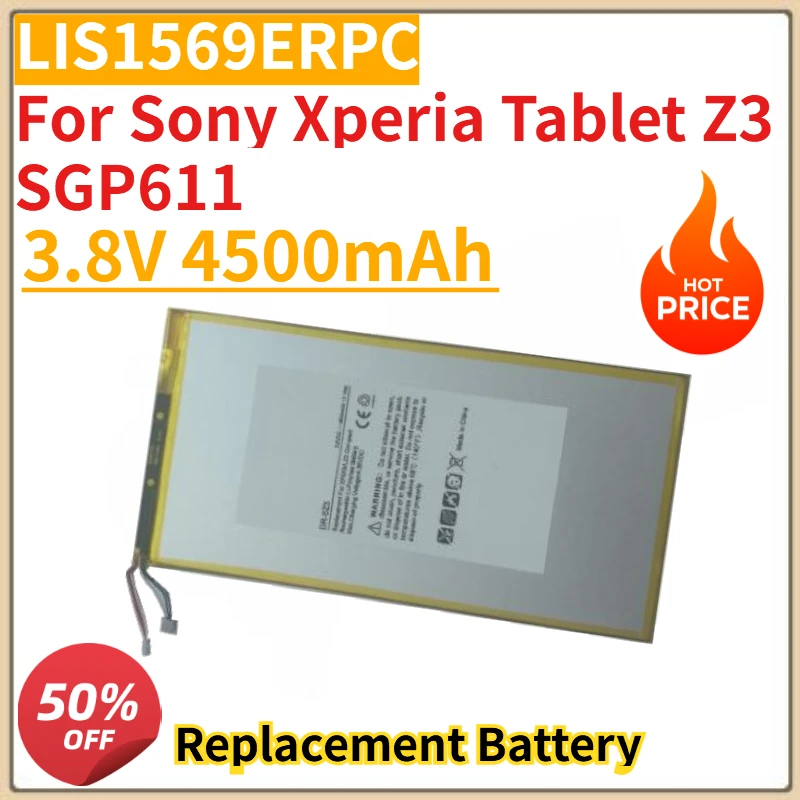 

Высококачественный новый сменный аккумулятор LIS1569ERPC 3,8 В 4500 мАч для Sony Xperia Tablet Z3 SGP611