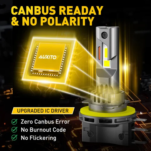 Imagen 2 del producto AUXITO 30000LM H15 bombillas de faros LED Canbus para Volkswagen VW Golf 7 6 MK3 H15 luces LED de conducción de haz alto y bajo DRL para BMW Me