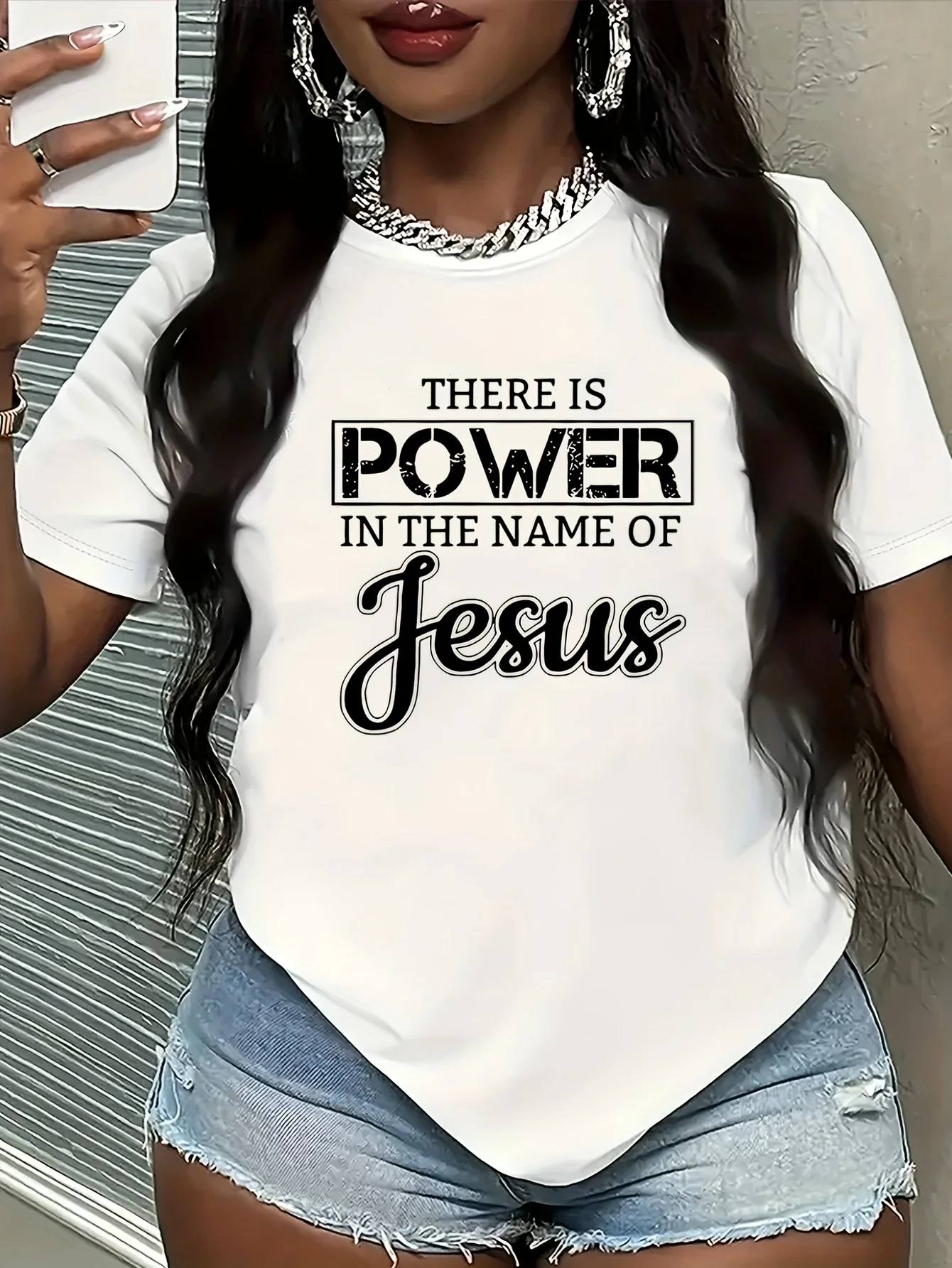 Fashionable Letter Cartoon Print Women'S Round Neck Pure T-shirt Simple Design  Showing  Elegant Style  A Must have For Parties