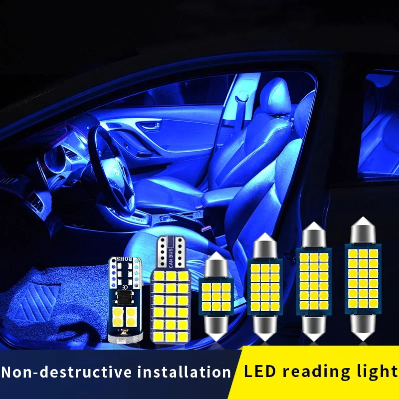 For Honda Accord 7 2003 2004 2005 2006 2007 6pcs 12v Car LED Bulbs Interior Reading Lamps Trunk License plate Light Accessories